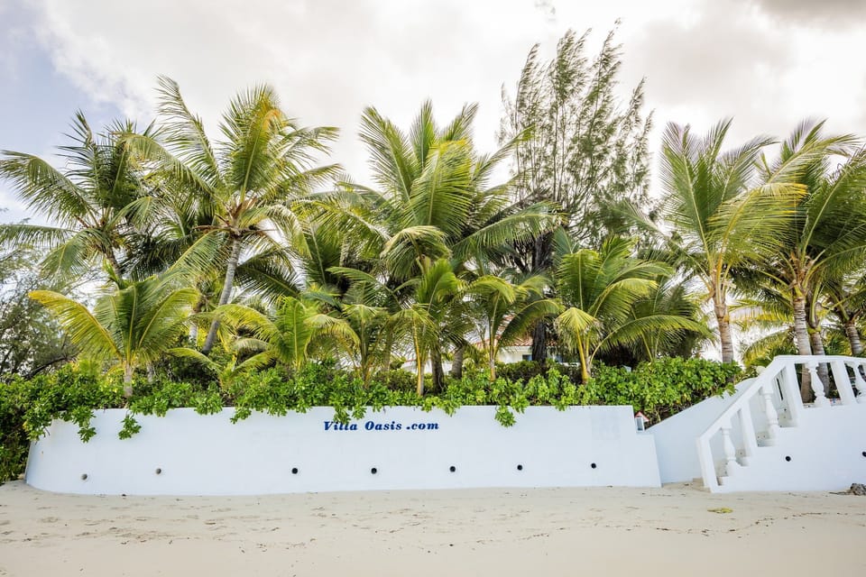 Stairway from beach to Villa Oasis