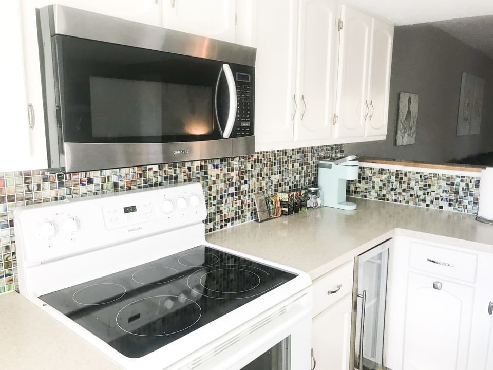 Enjoy our well stocked kitchen. You'll find all the small appliances you need.