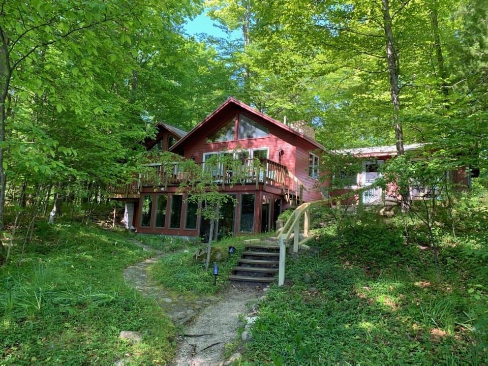 From beach, looking up to house