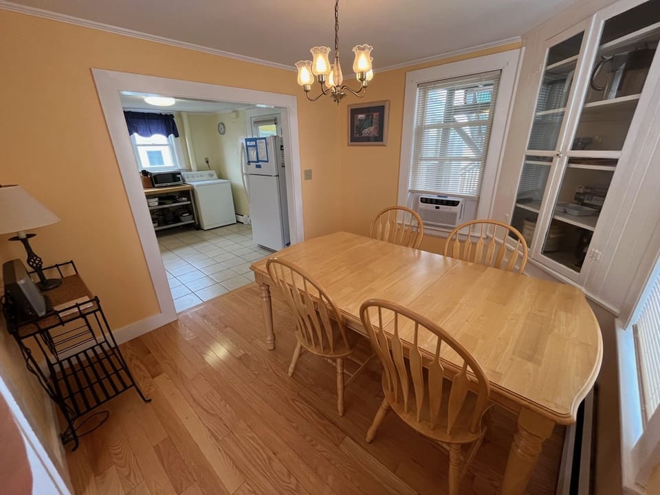 Dinning room with Air Conditioner for first floor cooling. 