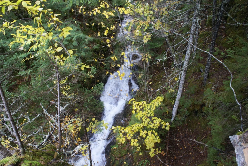 A nearby waterfall 