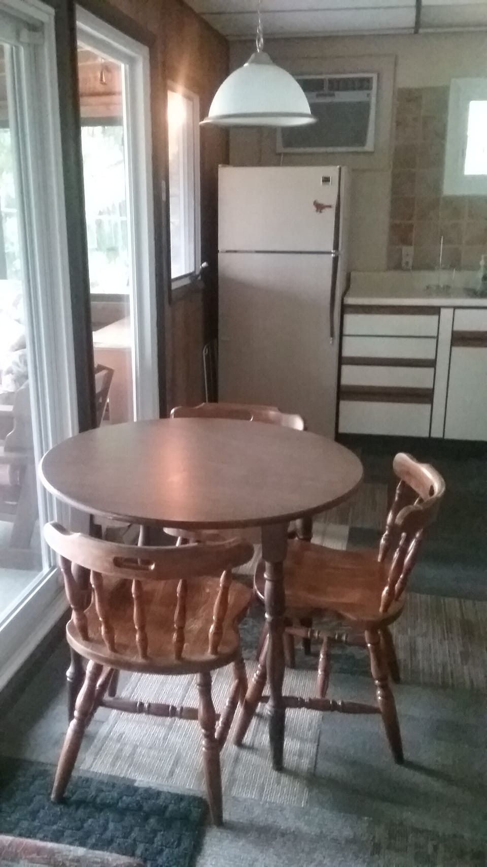Breakfast table in the downstairs summer kitchen