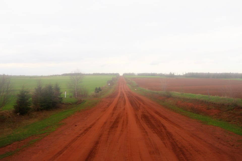 Famous PEI red dirt roads. 
Just follow one to our cottage 