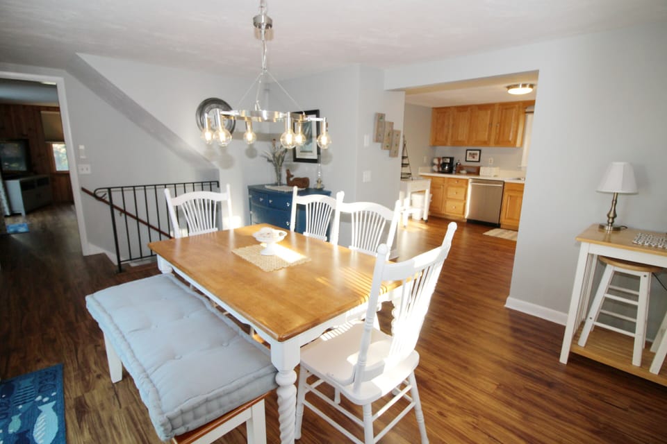 Dining room is just off the kitchen