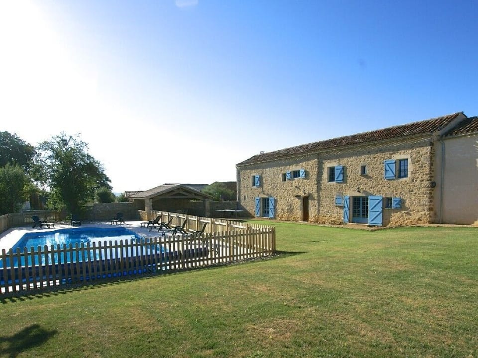 La Vielle Ferme overlooking part of the rear garden