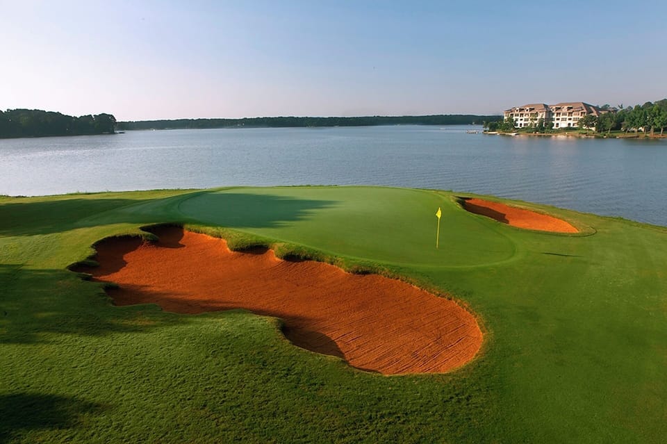 11th hole  overlooking the lake.