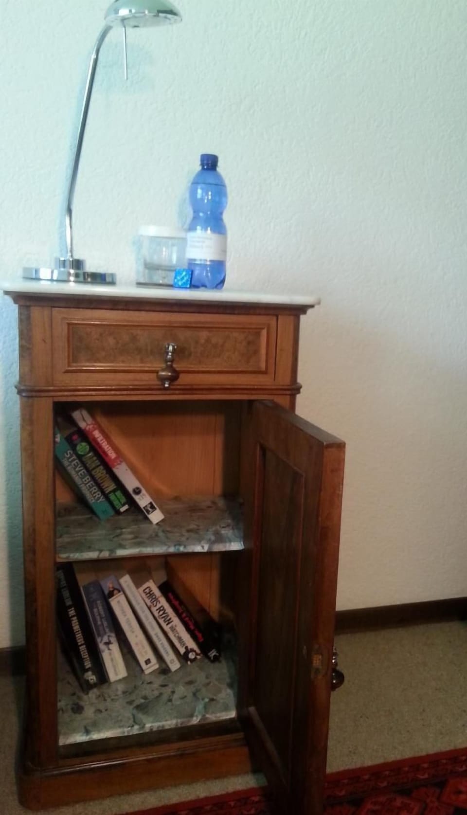Book Swap cupboard for when you have finished your book on the balcony lounge