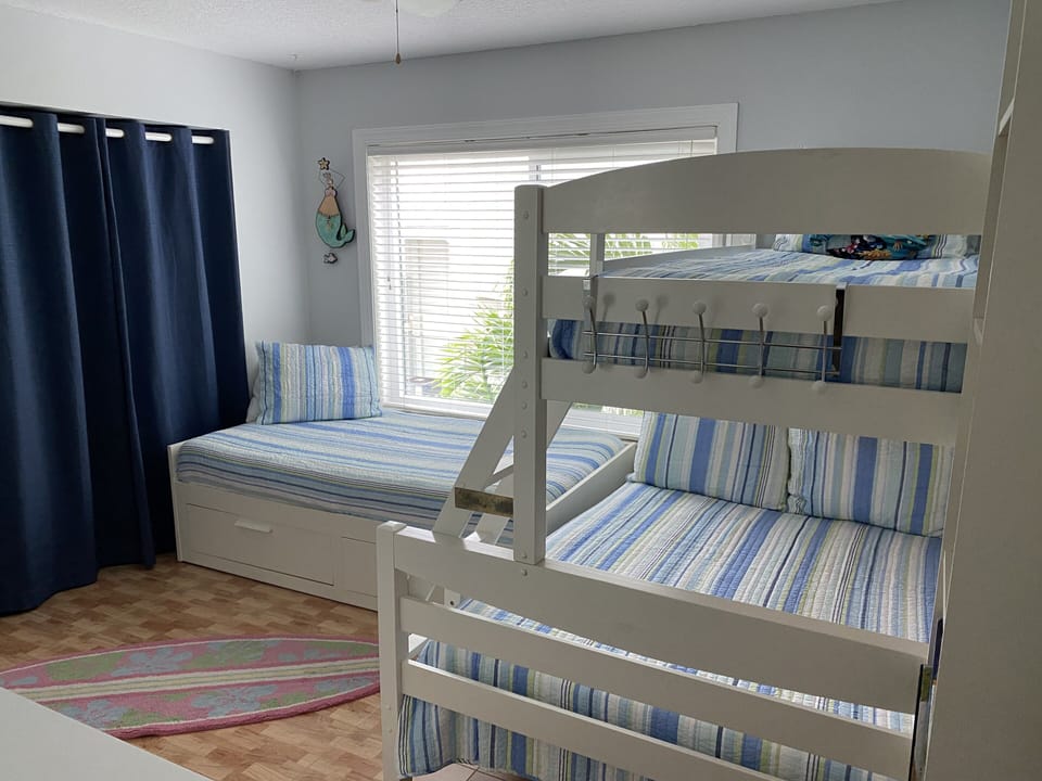 2nd bedroom. Twin with pullout trundle and bunk with full size mattress on lower