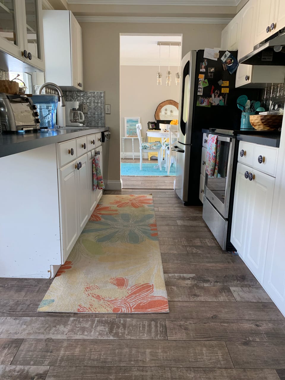Kitchen looking into your dining room