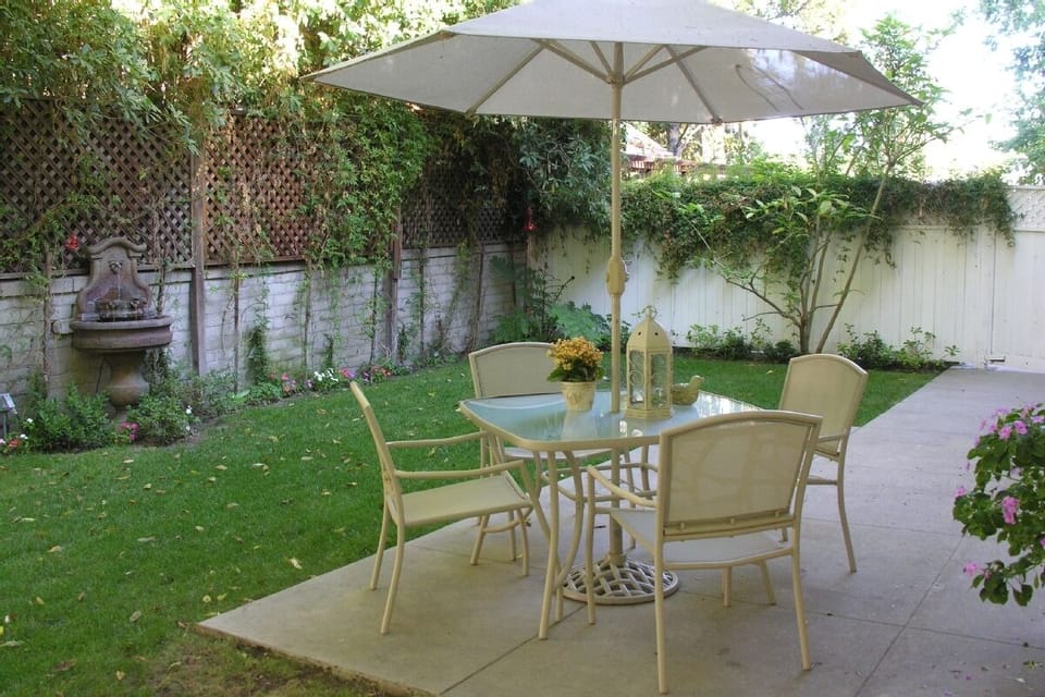 Private fenced garden