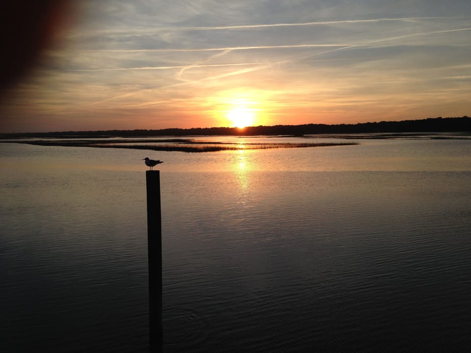 Gorgeous sunsets as seen from the dock.