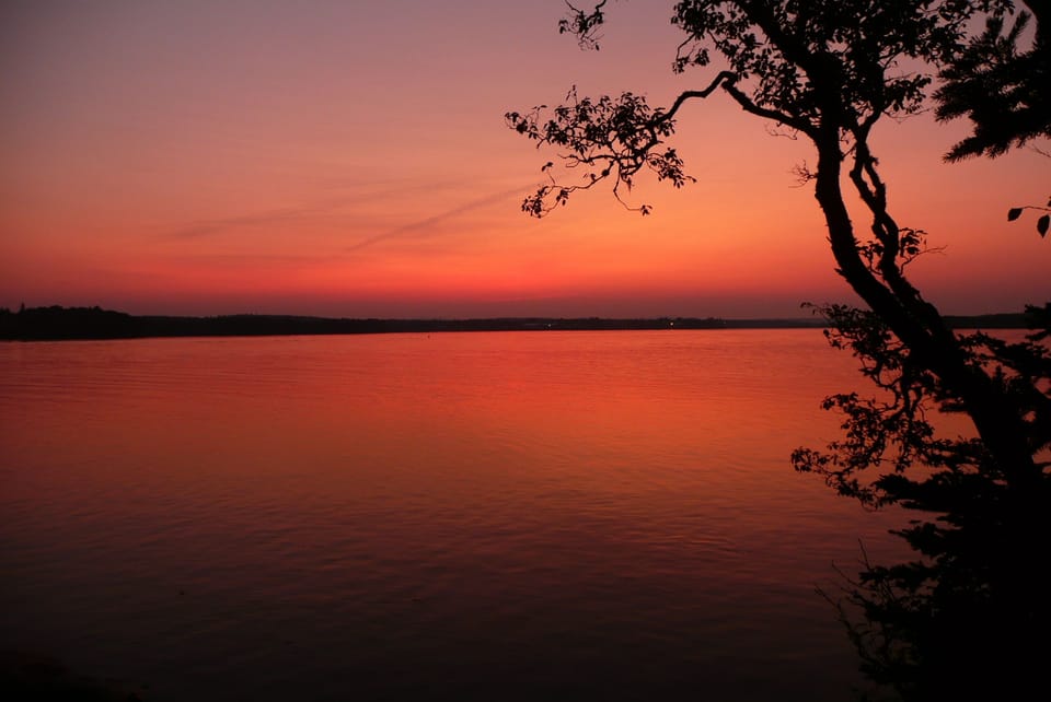sunset view from back of house