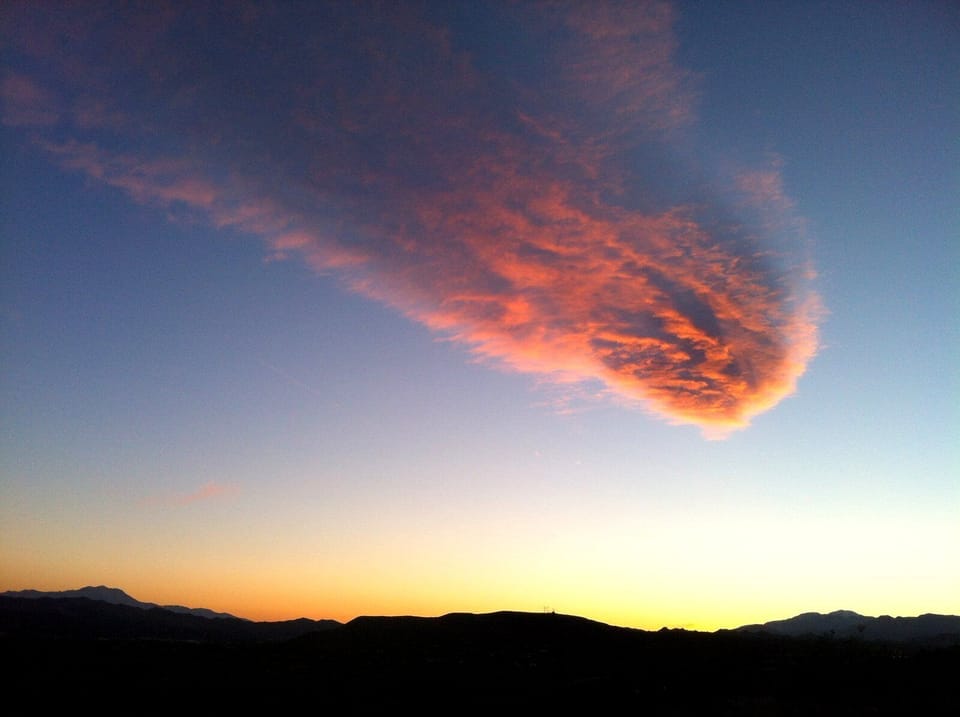 Sunset from the house - almost every evening there is a show like this. 