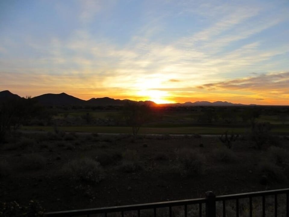 Sunrise view in the morning from the backyard.