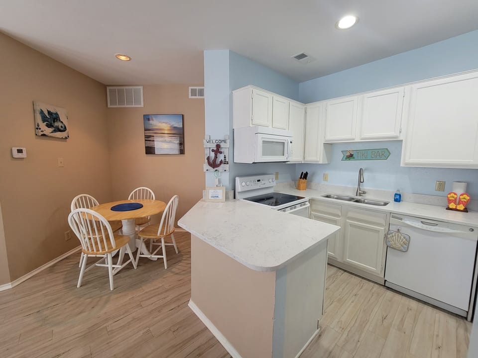 Dining area and kitchen