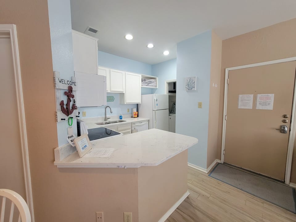 Kitchen and front door
