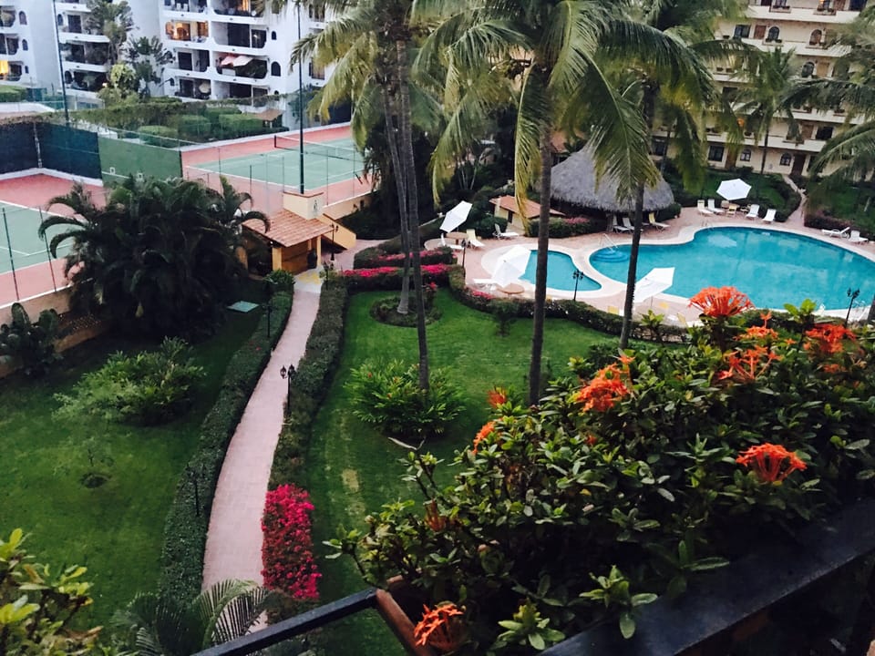 Come on... play some Tennis or jump into the swimming pool. Warmed all winter.