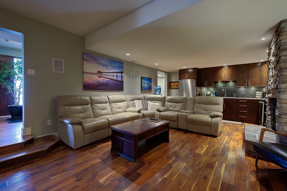 Leather Sectional, Large living room