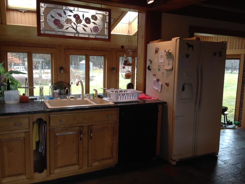 Kitchen and sunroom