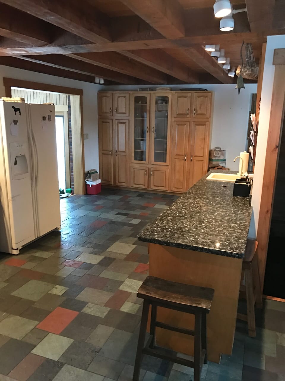 Kitchen with workspace and pantry