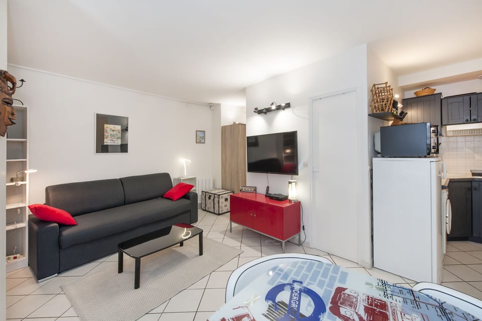 The living room with sofa-bed 