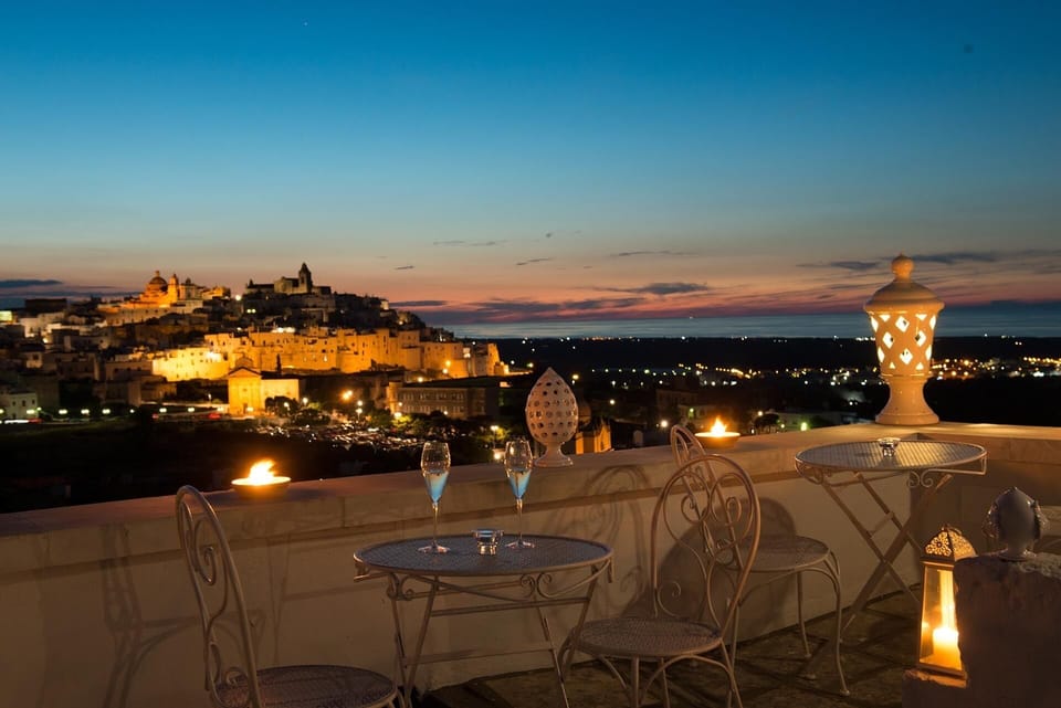 Local town Ostuni by night