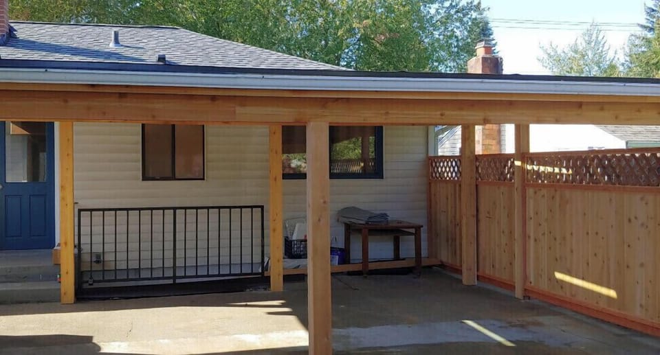 Covered back patio