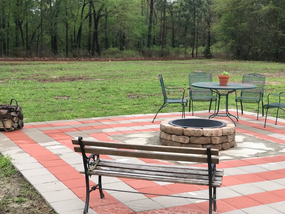 Relax and enjoy a fire under the big starry Texas sky.