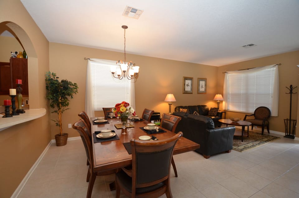 Dining room and living room