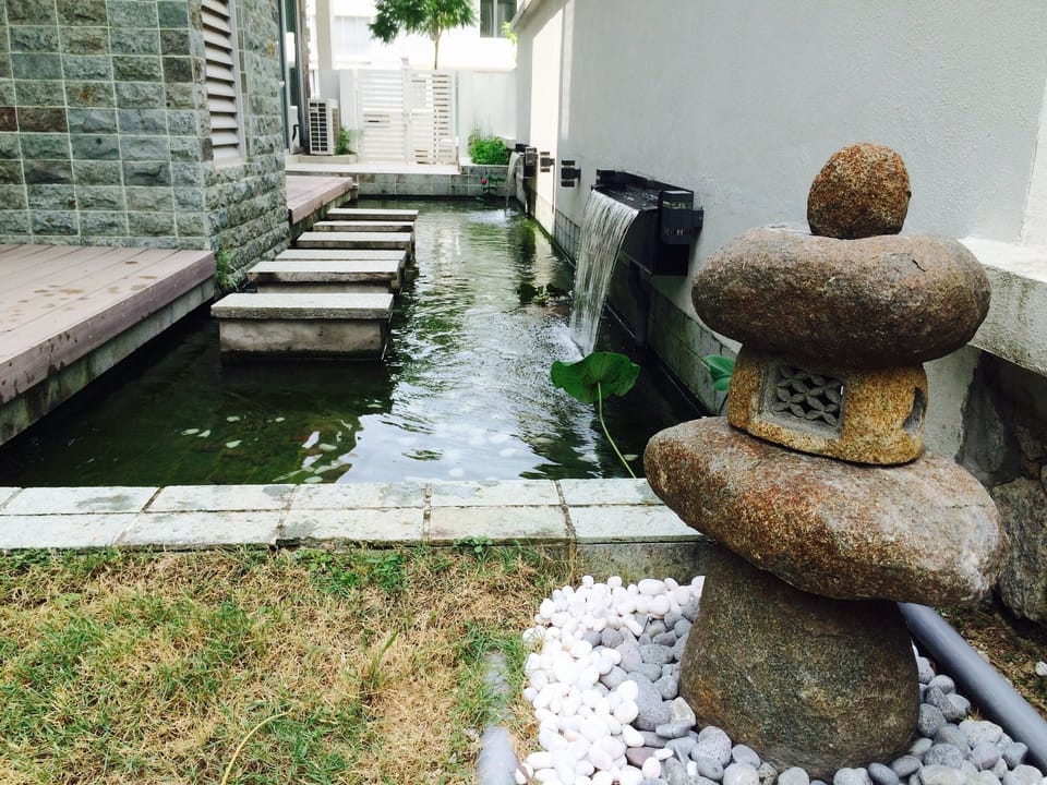 Fishpond at the Villa