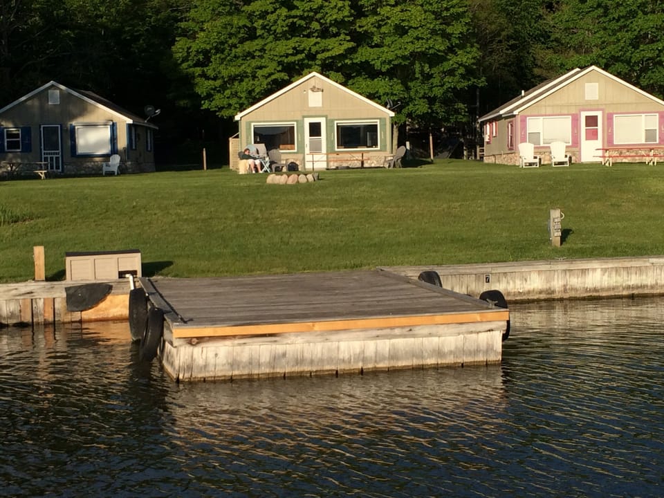 Pulling up to the cottage after another great day on the Lake!