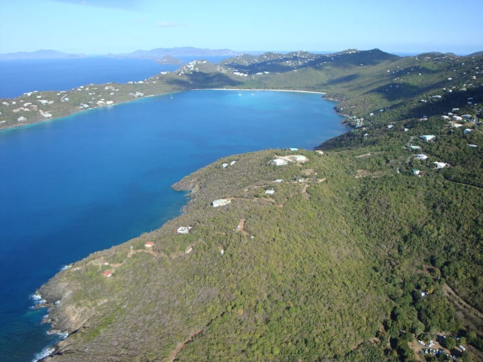 Magens Bay, looking down island. This view is not from the villa!