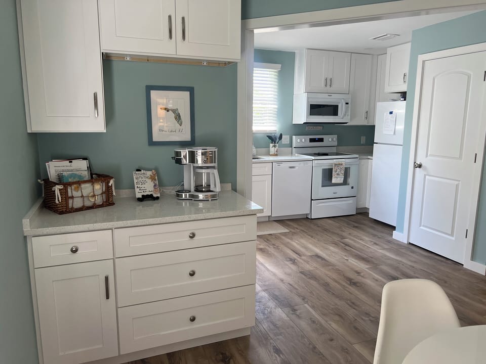 Coffee Bar and and view of Kitchen