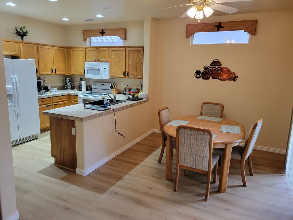 updated kichen and dining room