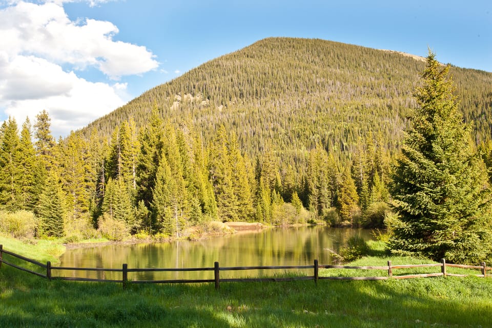 View of Ski Tip pond from the deck