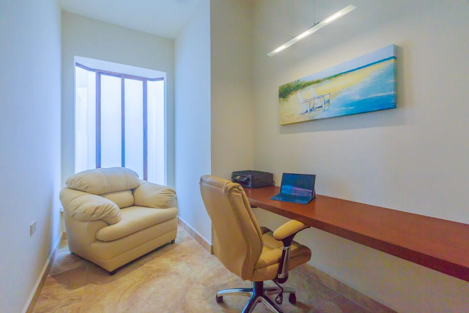 If you must work while in paradise, a private office with wi-fi and printer. 
