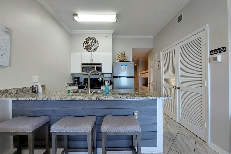 Dining area with bar seating!