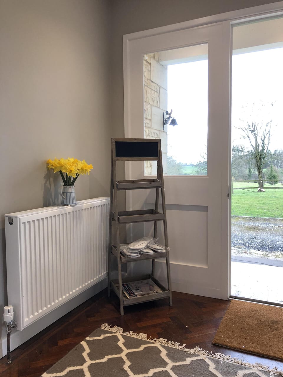 View through the front door from the hall