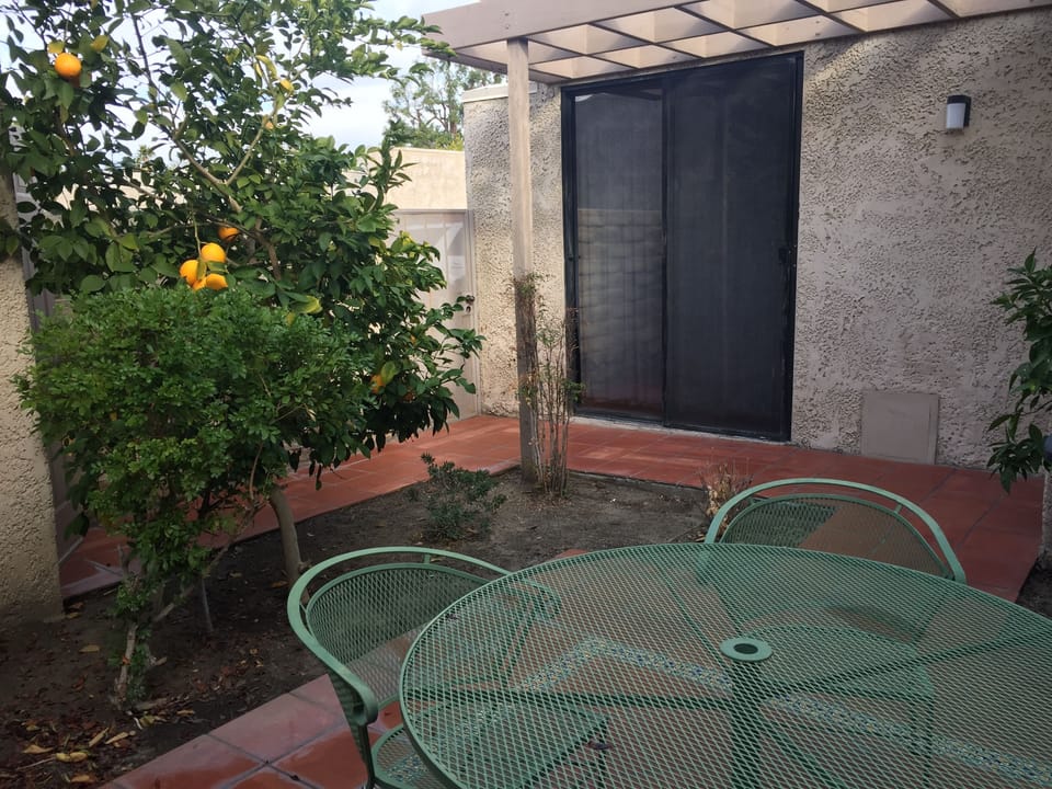 Our spacious patio.  The dining room and second bedroom open directly onto it. 