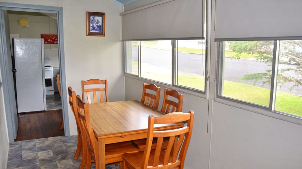 Dining area and kitchen.