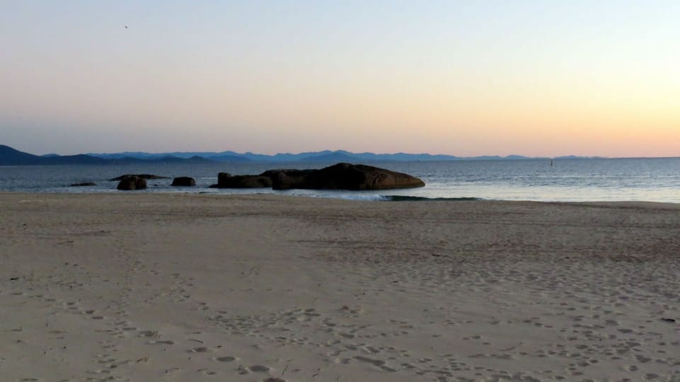 Main beach at sunrise.