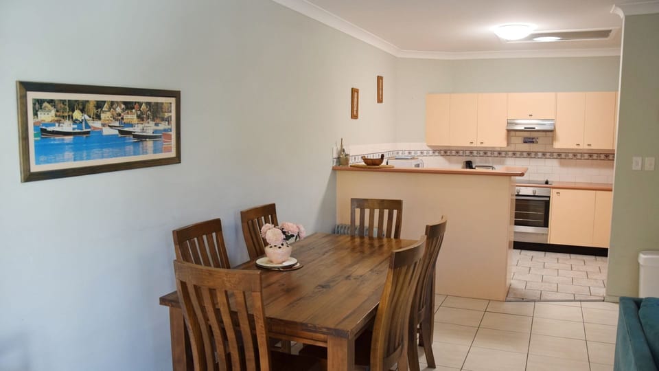 Dining area and kitchen.