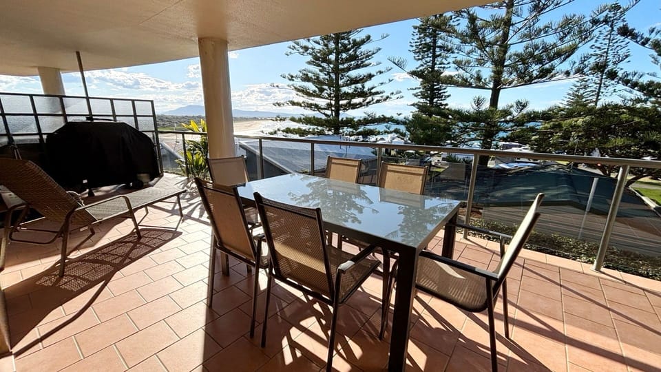 Outdoor dining area.