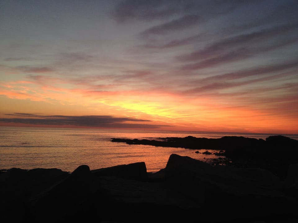 a morning sunrise in Perkins Cove