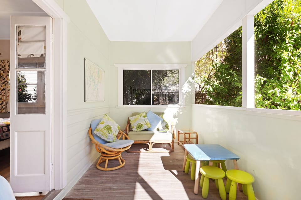Outdoor seating nook, perfect for an afternoon snooze!