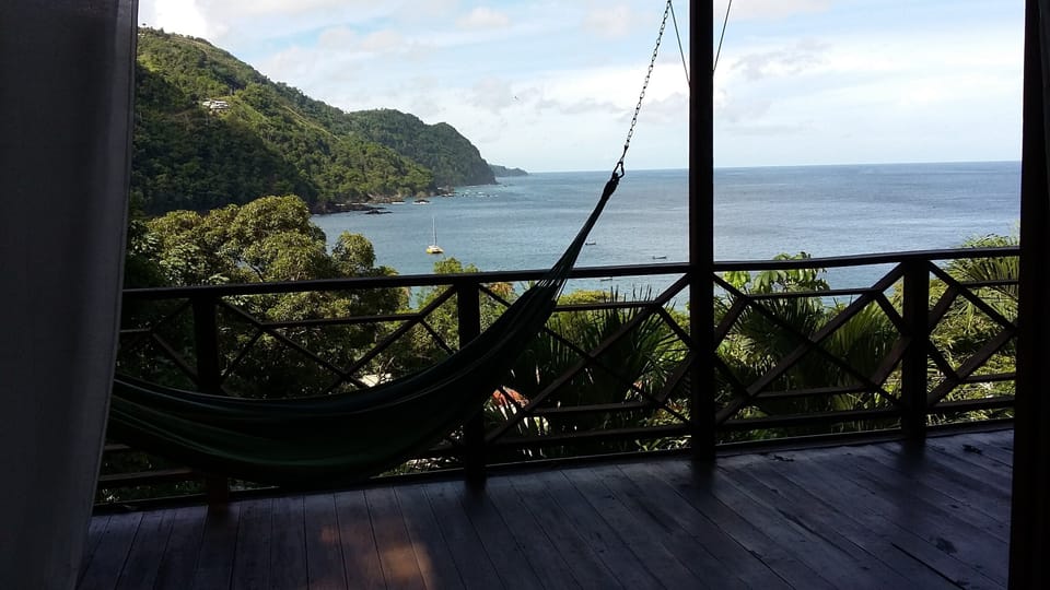 Enjoy the view across Castara bay