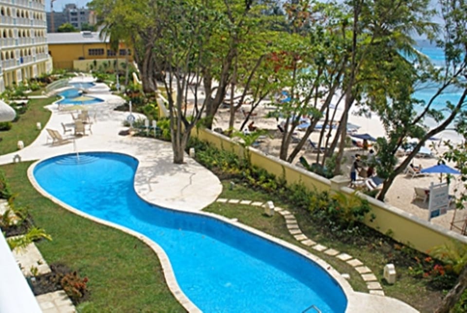 First swimming pool.