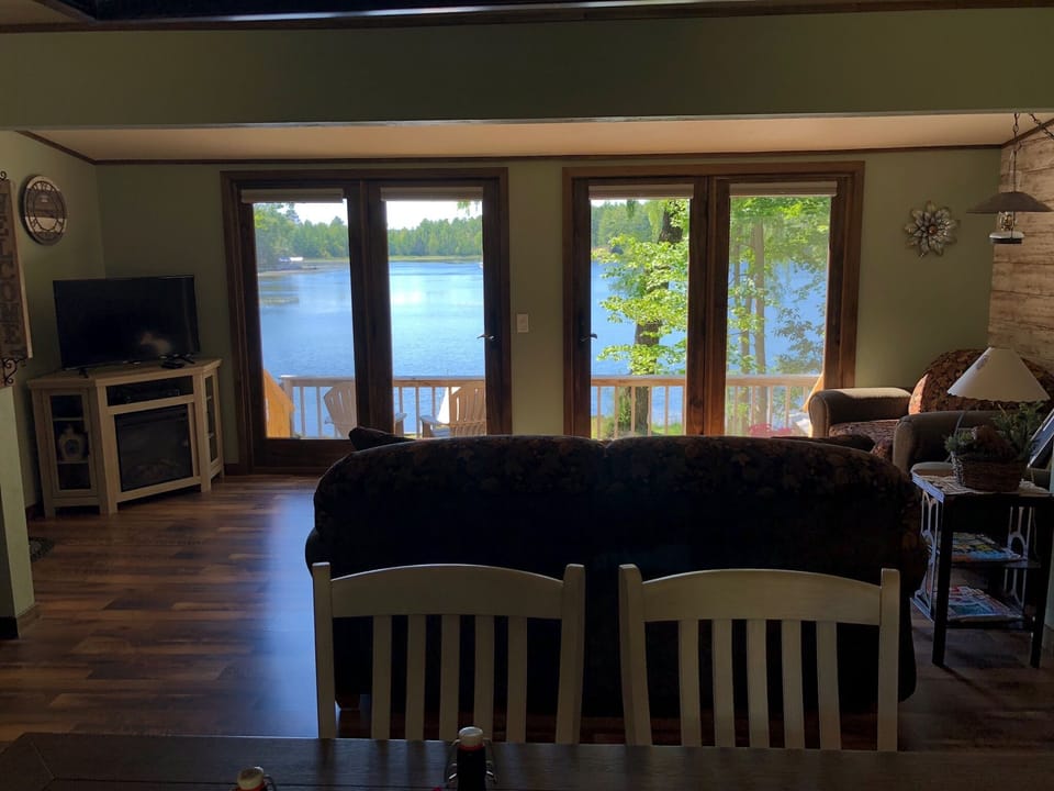 Beautiful view overlooking the lake!