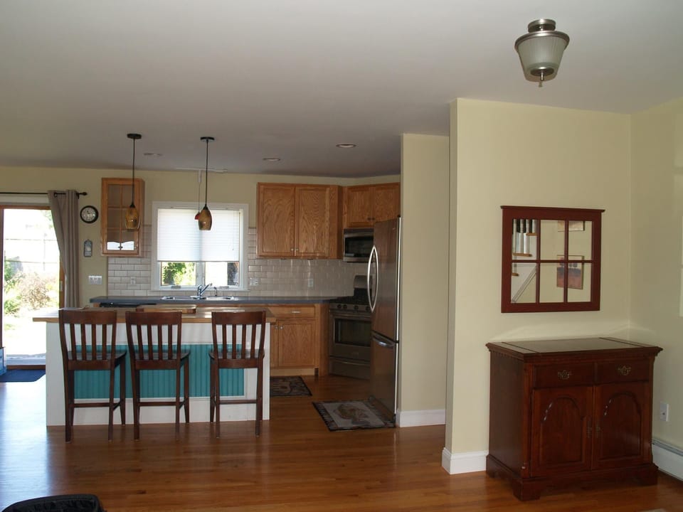 Kitchen with seating at island