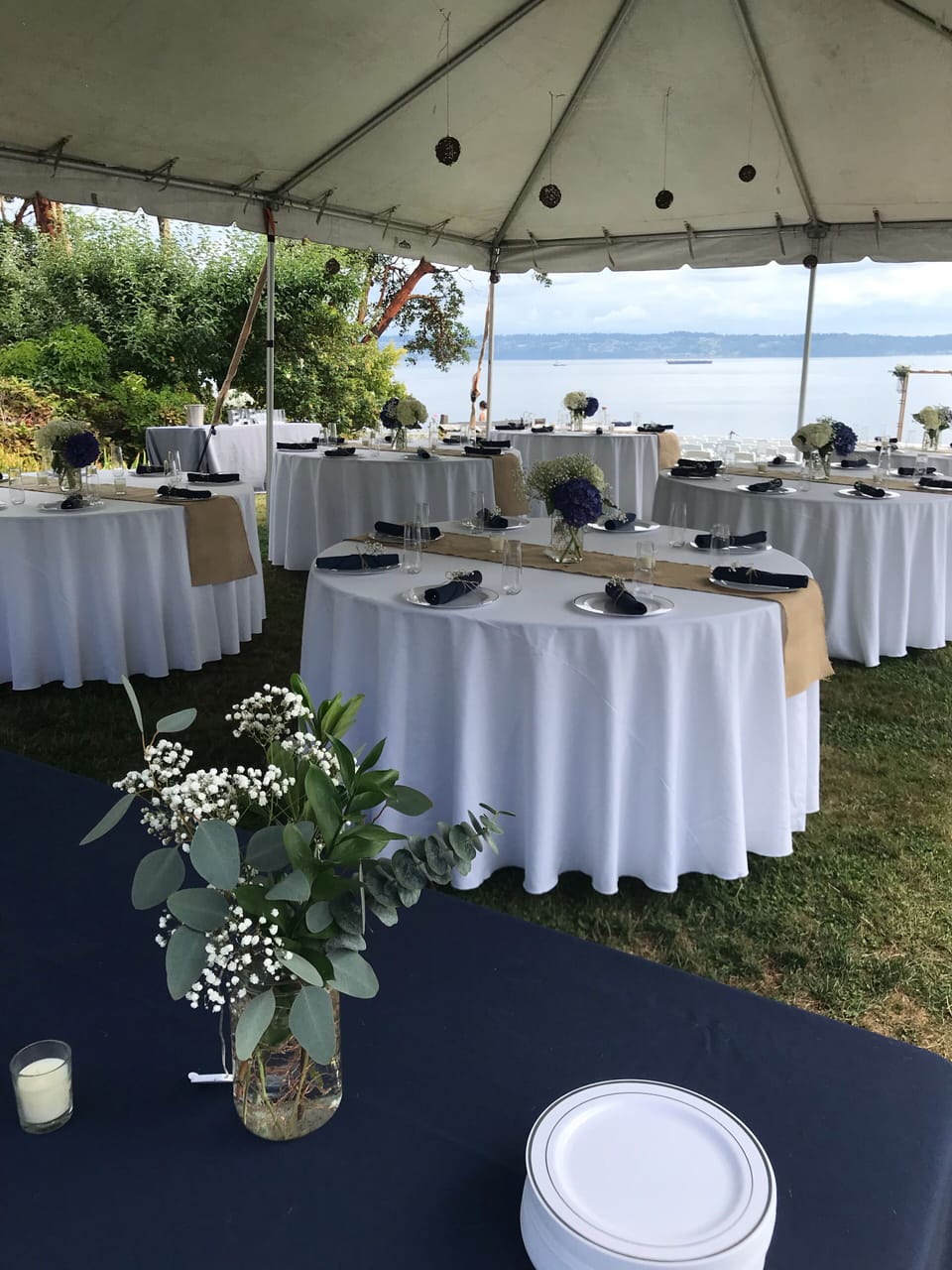 Outdoor banquet area